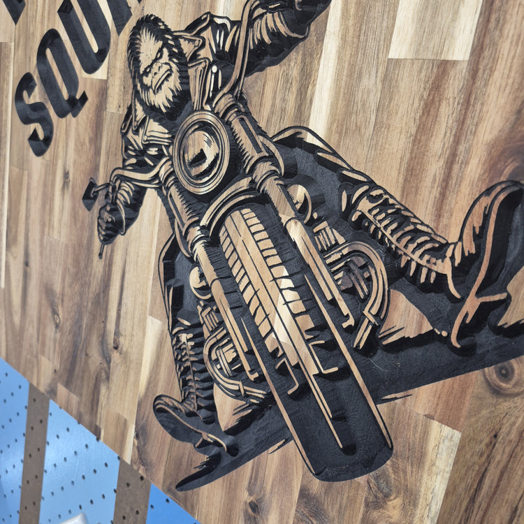 Watch Squatch | CNC-Carved Cryptid Hardwood Sign