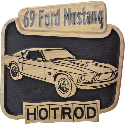 Handcrafted relief-carved hardwood sign, fully customizable to feature your choice of text, imagery, or unique design elements.