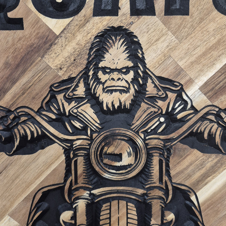 Watch Squatch | CNC-Carved Cryptid Hardwood Sign
