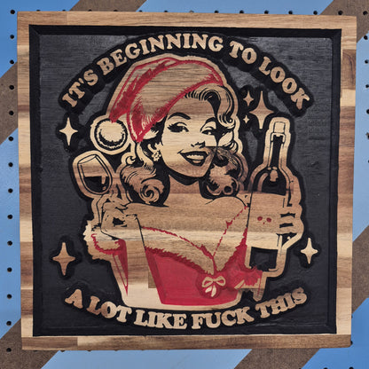 Fuck This | CNC-Carved Snarky Hardwood Sign