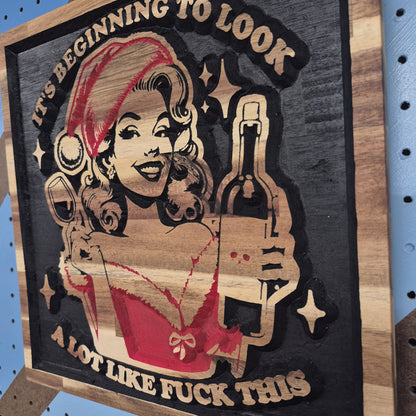 Fuck This | CNC-Carved Snarky Hardwood Sign